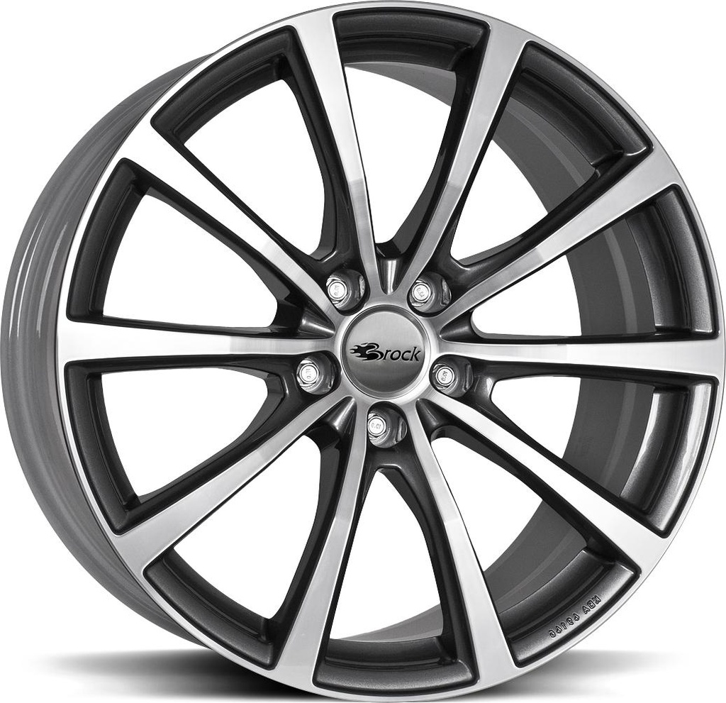 BROCK B32 TITANIUM FULL POLISH 7.5x18 5/112 ET45 CB66.6