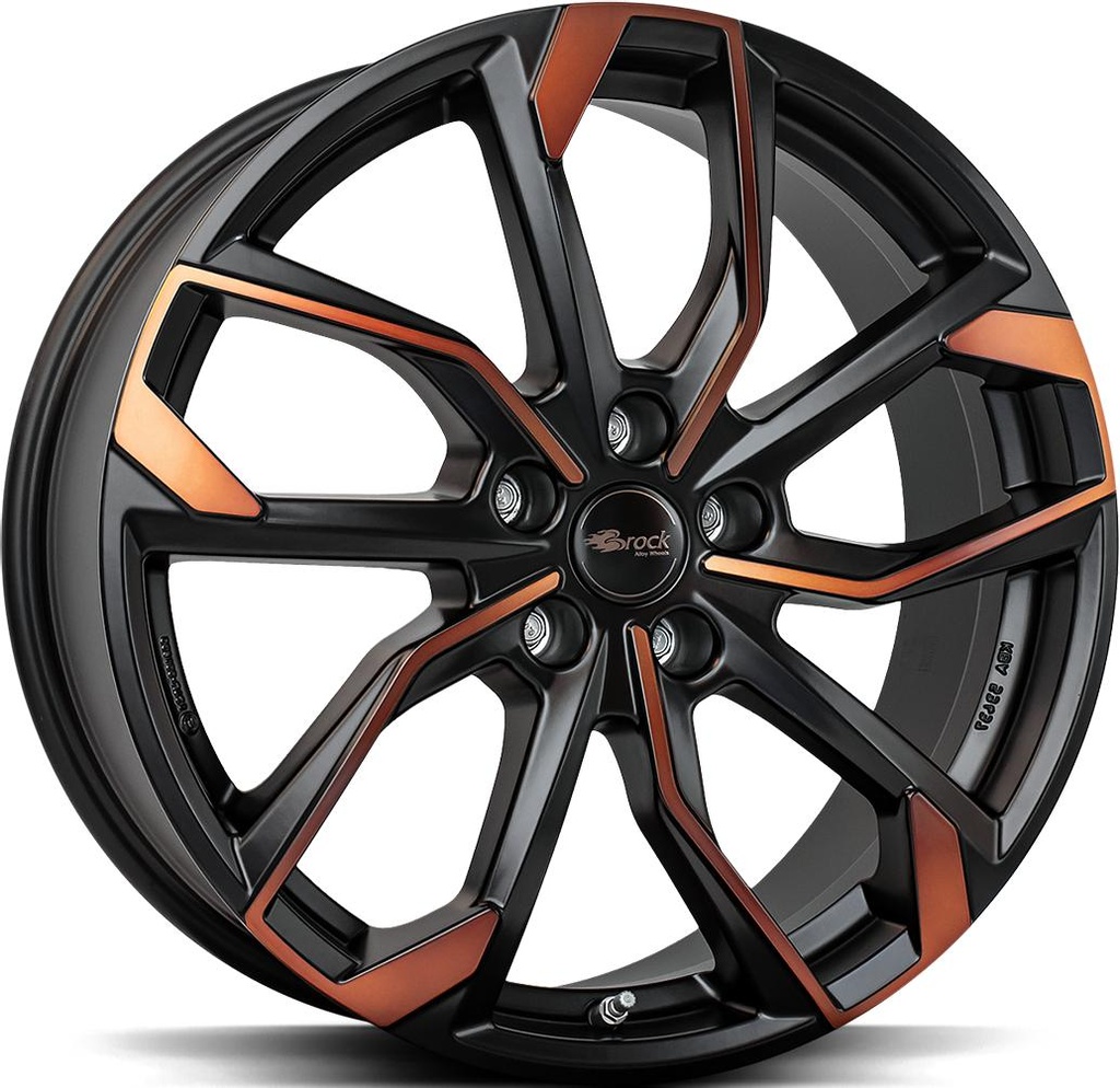 BROCK RC34 BLACK ORANGE MATT 8x18 5/112 ET45 CB57.1