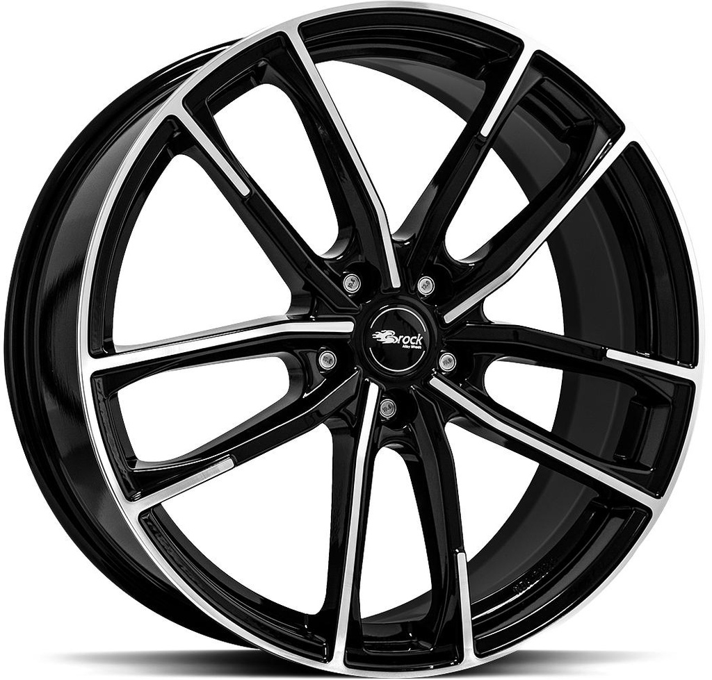 BROCK B38 BLACK FULL POLISH 8x19 5/108 ET45 CB72.6