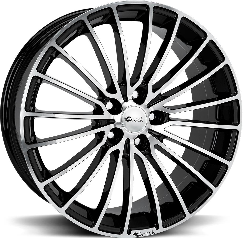 BROCK B24 BLACK FULL POLISH 8x18 5/112 ET45 CB66.6